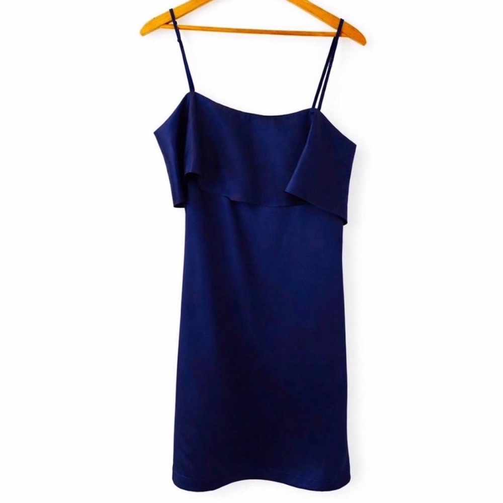 Kimchi Blue Navy Blue Satin Mini Dress NWT — Size Medium